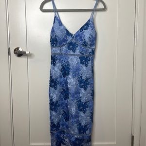 BLUE MULTI LACE BODYCON DRESS
LULUS